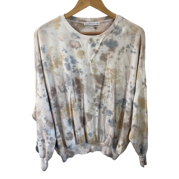 Young Fabulous & Broke Tops - YFB "Juliette" Tie Dye Crew Neck Sweatshirt Size XS